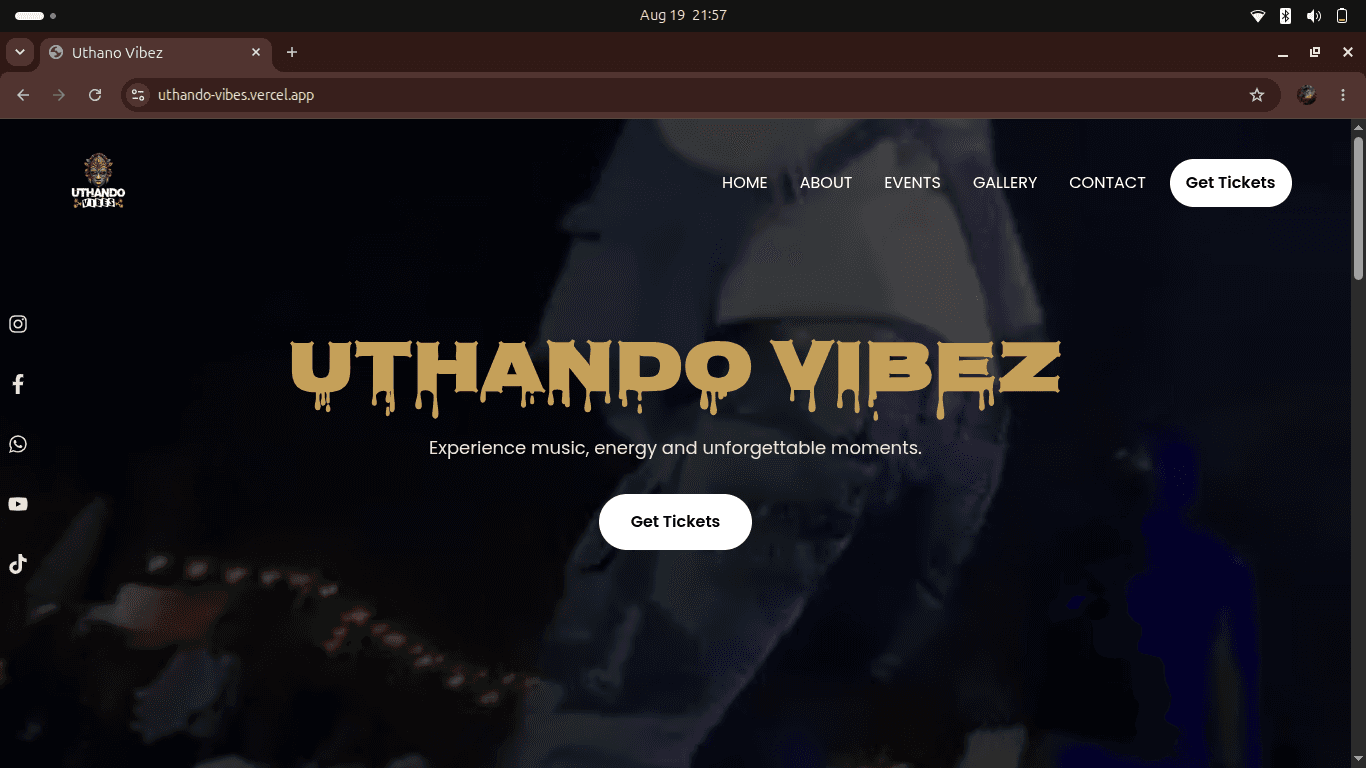 Event Experience Website