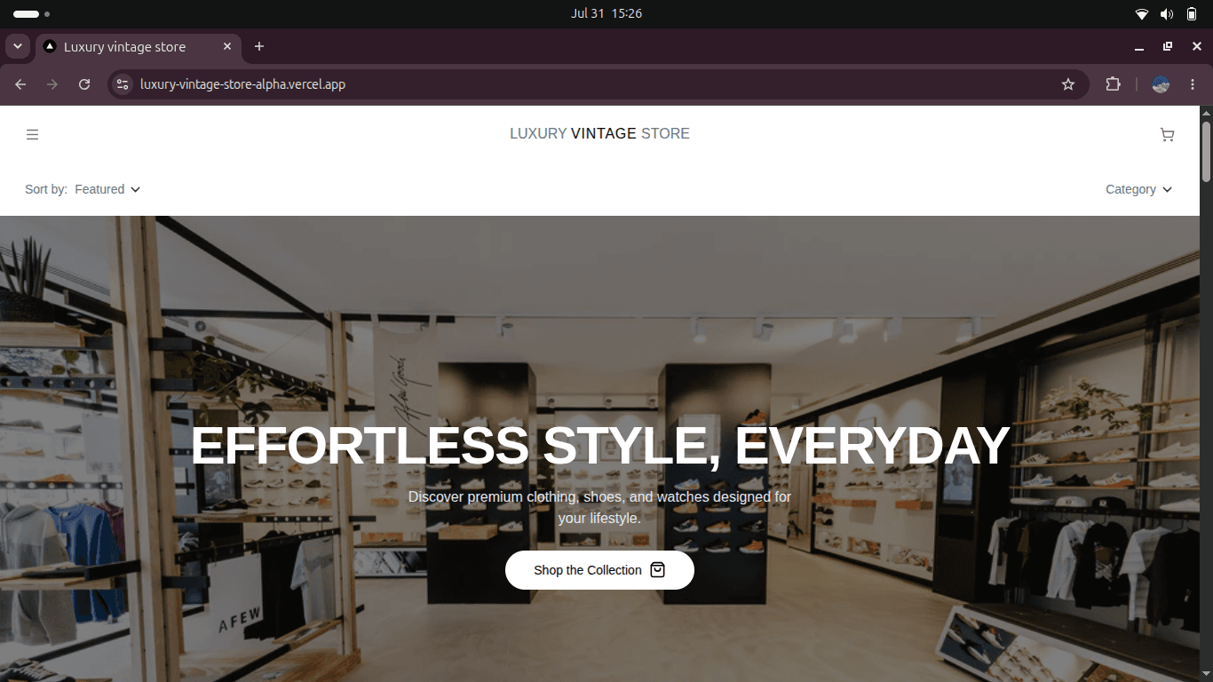 Boutique E-commerce Website